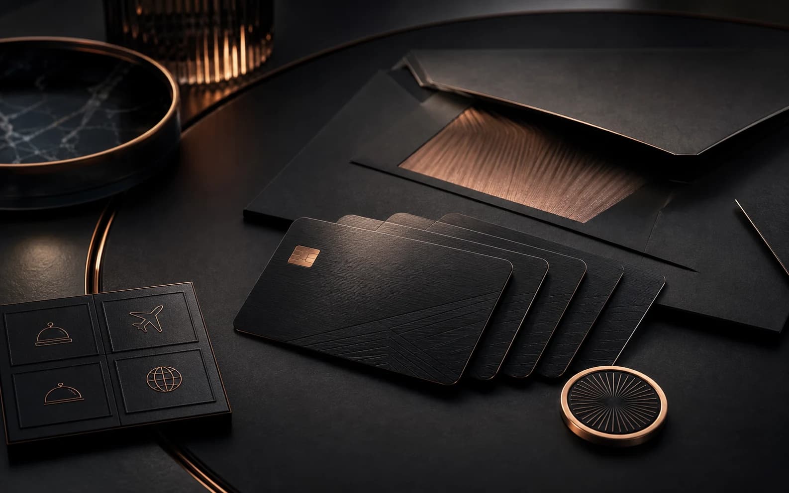 ADVNTG Membership product image with private access cards and copper member token
